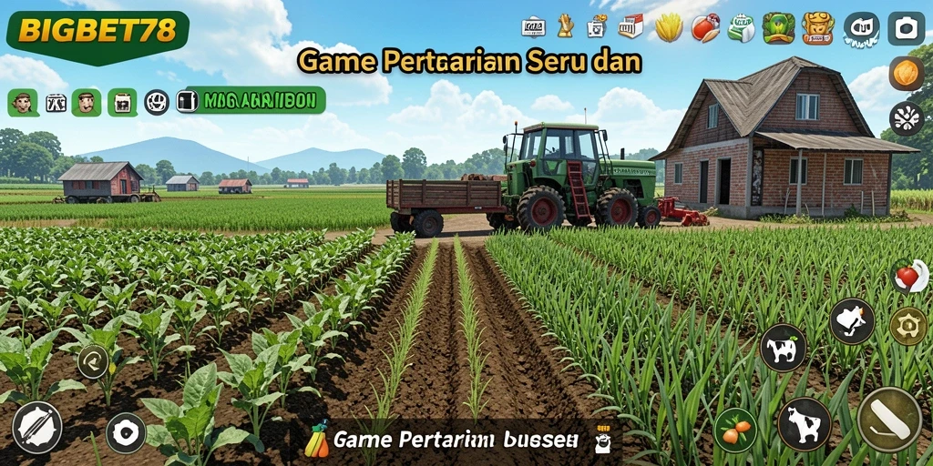 Gameplay seru BIGBET78 dengan aktivitas bertani yang mengasyikkan.