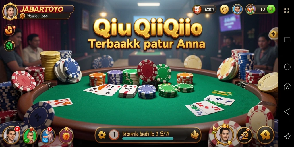 Screenshot gameplay JABARTOTO menampilkan suasana permainan QiuQiu yang seru.