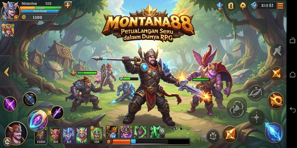 Tampilan screenshot MONTANA88 menampilkan gameplay RPG yang mendebarkan.
