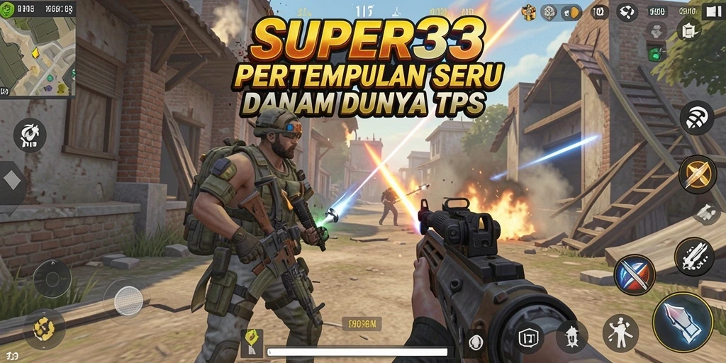Tampilan intens gameplay <strong>SUPER33</strong> dengan strategi pertempuran yang mendebarkan.